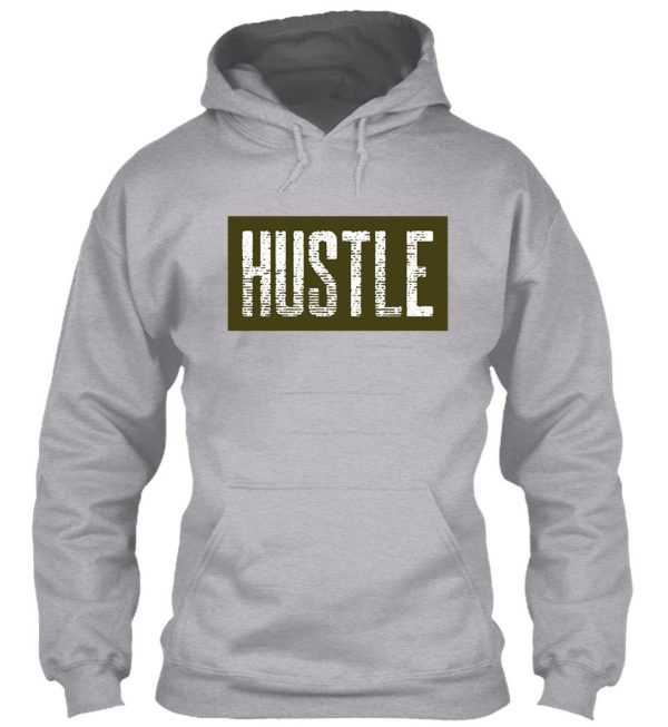 hustle word design hoodie