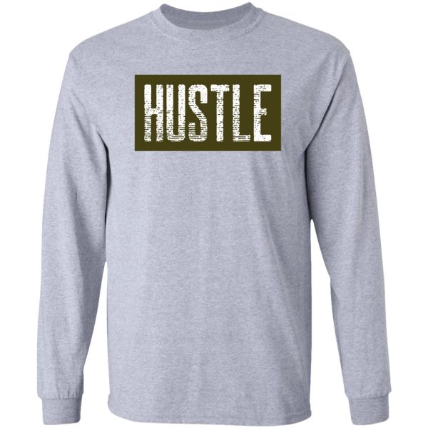 hustle word design long sleeve