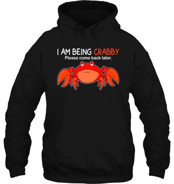 i am being crabby please come back later hoodie