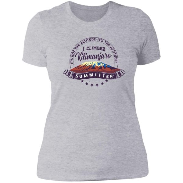 i climbed kilimanjaro lady t-shirt