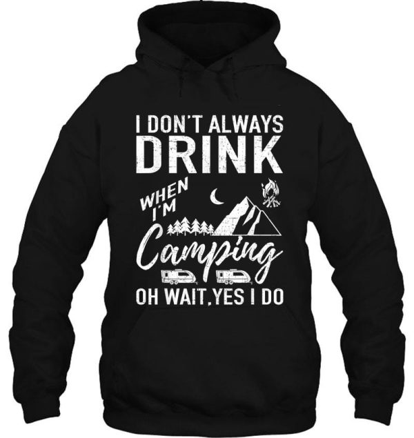 i dont alway drink when im camping oh wait. yes i do hoodie