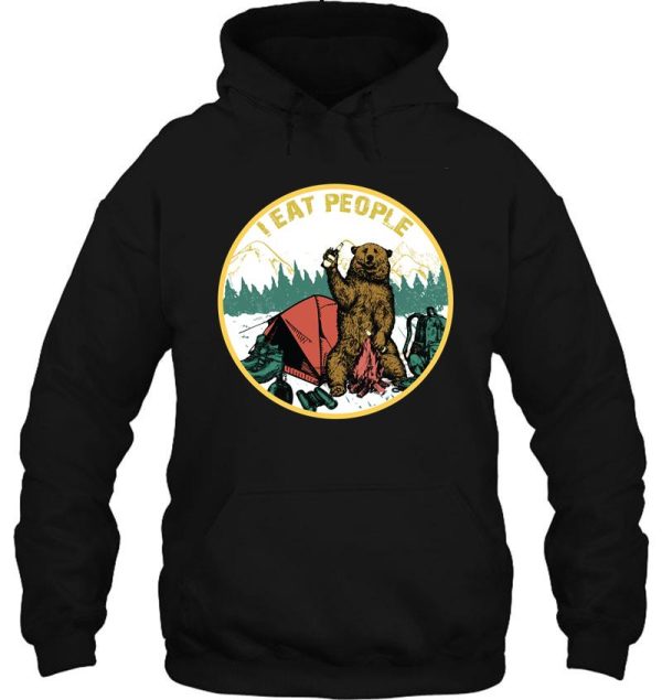 i hate people i eat people camping shirt hiking bear shirt hoodie