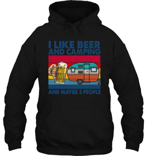 i like beer camping vintage funny beer hoodie