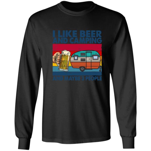 i like beer camping vintage funny beer long sleeve