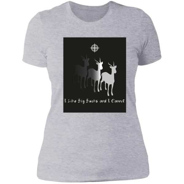 i like big bucks and i cannot lie funny deer hunting essential lady t-shirt