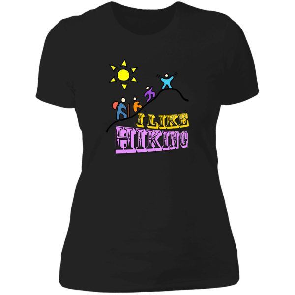 i like hiking lady t-shirt