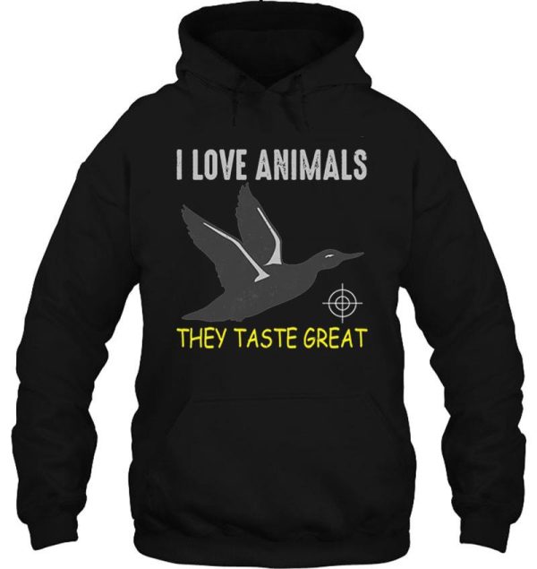 i love animal they taste great hoodie