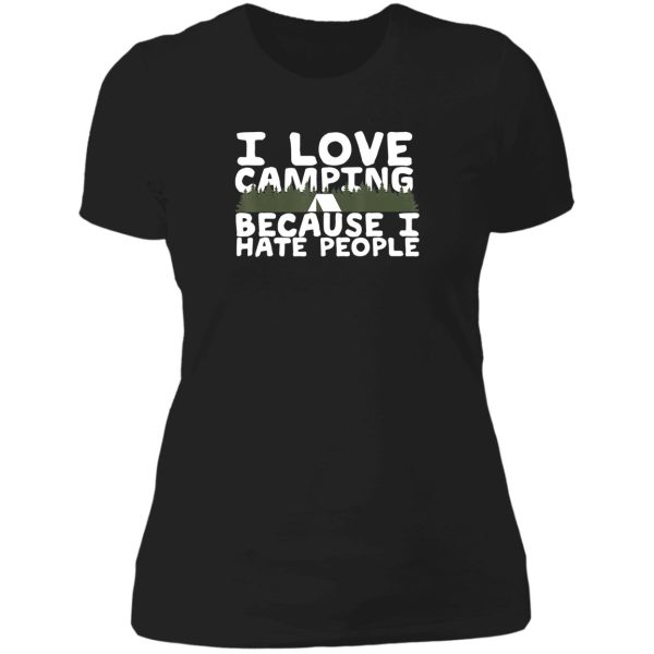 i love camping campfire adventure outdoor camper funny mountain lady t-shirt