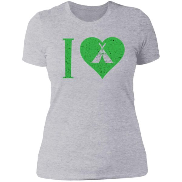 i love camping lady t-shirt