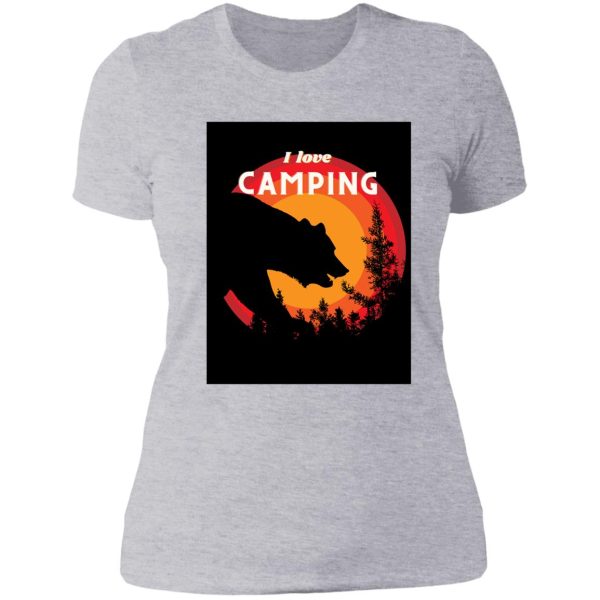 i love camping lady t-shirt