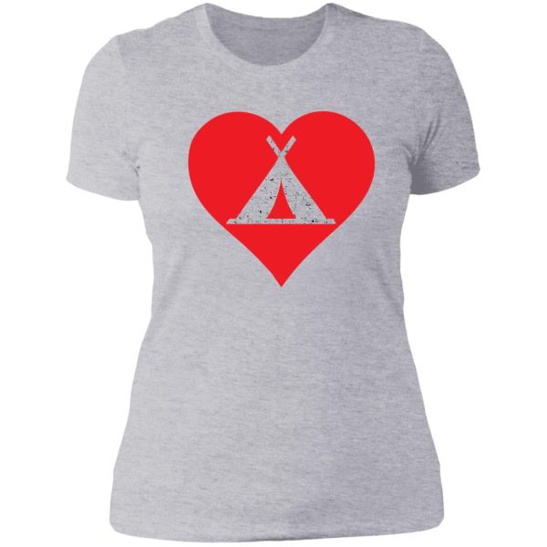 i love camping lady t-shirt