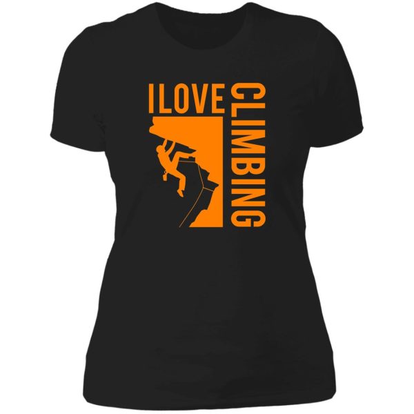 i love climbing lady t-shirt