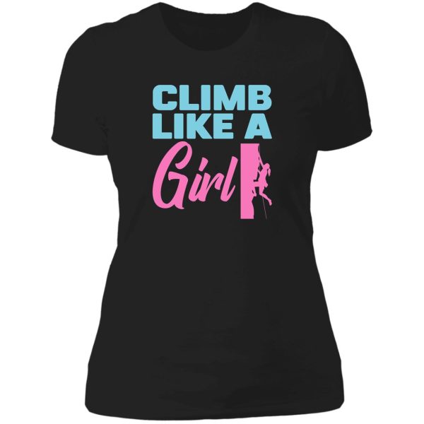 i love climbing lady t-shirt