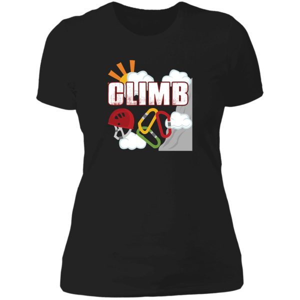 i love climbing shirt lady t-shirt