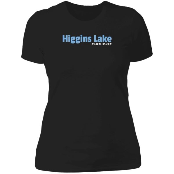 i love higgins lake design michigan camping gift lady t-shirt