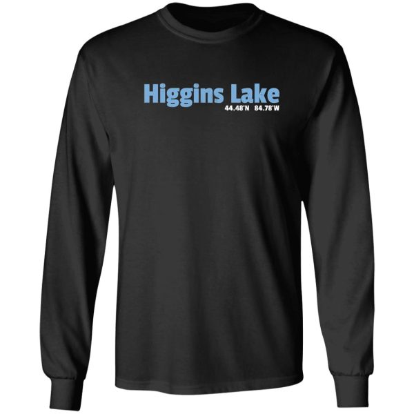 i love higgins lake design michigan camping gift long sleeve