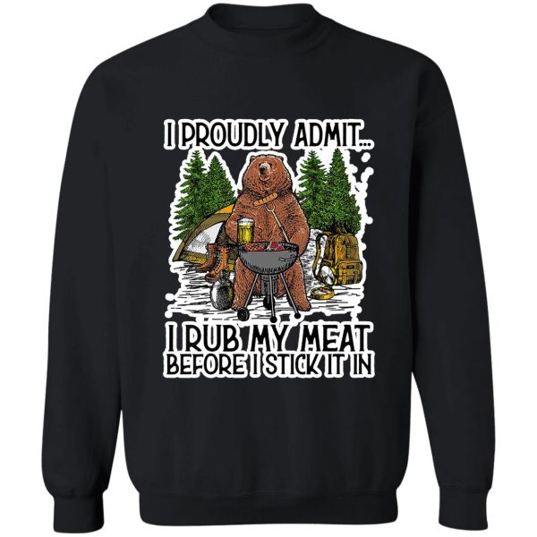 i proudly admit fuuny camping campfire adventure outdoor camper funny mountain sweatshirt