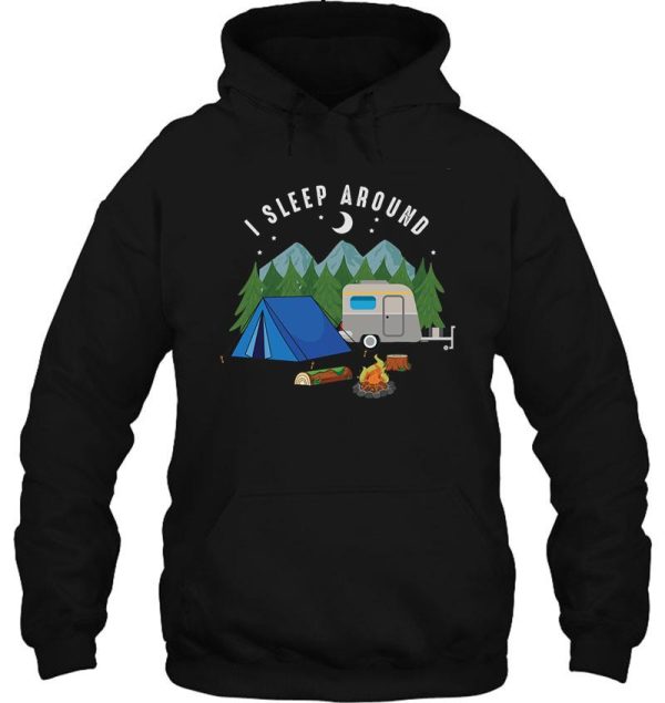 i sleep around outdoor camping adventure campfire s hoodie