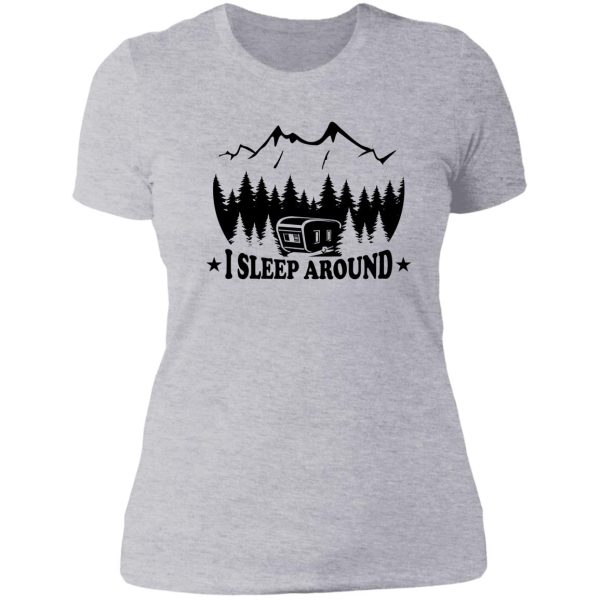 i sleep aroundcamperrv lady t-shirt