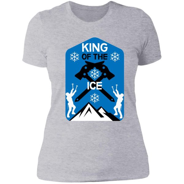 ice climbers extreme climbing adrenaline junkie winter sports lady t-shirt