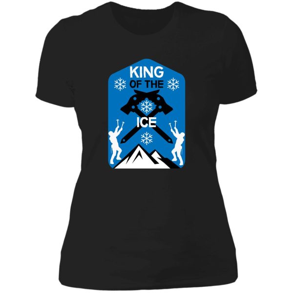 ice climbers extreme climbing adrenaline junkie winter sports lady t-shirt