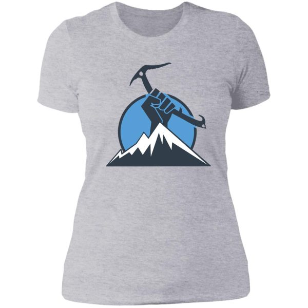 ice climbing power lady t-shirt