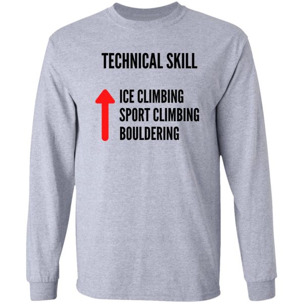 ice climbing technical skill long sleeve