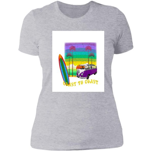 iconic camper van design lady t-shirt