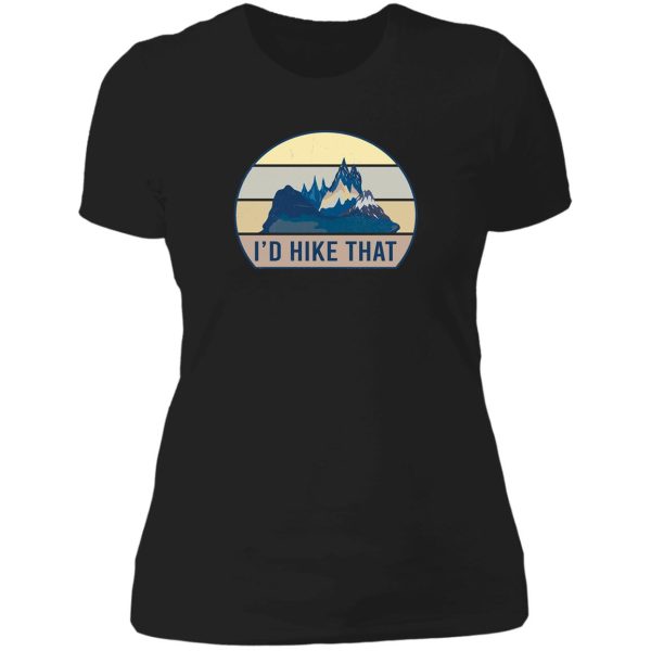 id hike that hiking lady t-shirt