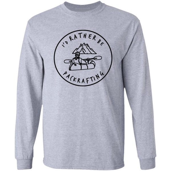 id rather be packrafting - black logo long sleeve