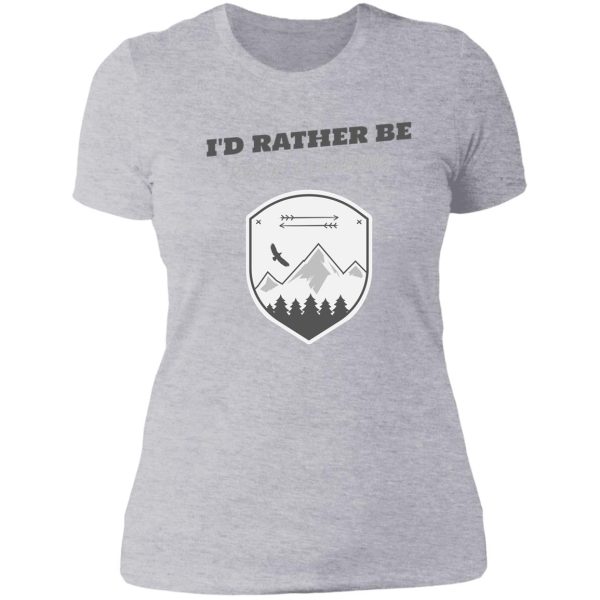 id rather be rock climbing lady t-shirt