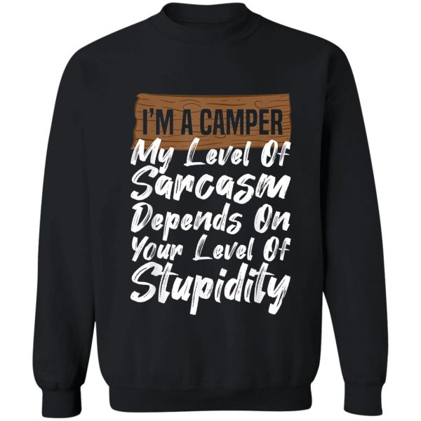 im a camper camping sweatshirt