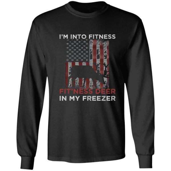 im into fitness fitness deer in my freezer funny deer quotes trending long sleeve