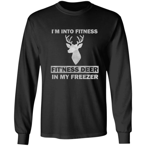 im into fitness fitness deer in my freezer funny hunter long sleeve