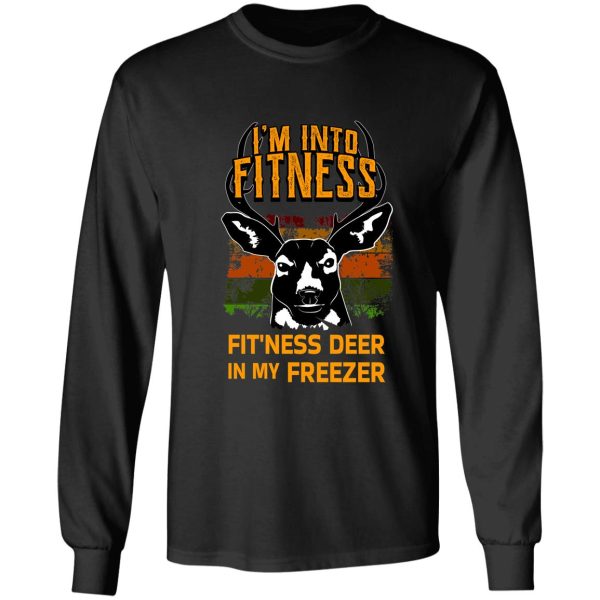 im into fitness fitness deer in my freezer - hunting design long sleeve