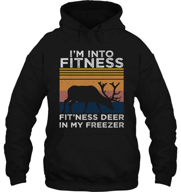 im into fitness fitness deer in my freezer vintage deer trending hoodie