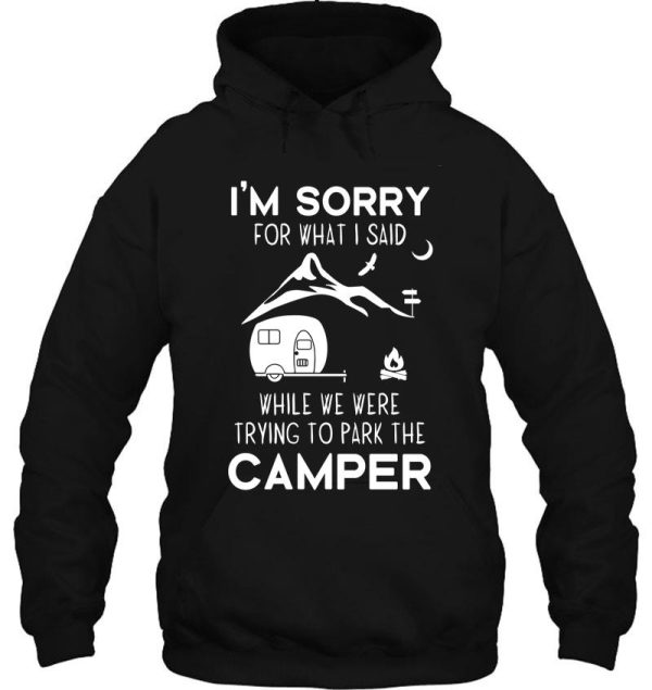 im sorry for what i said while parking the camper hoodie
