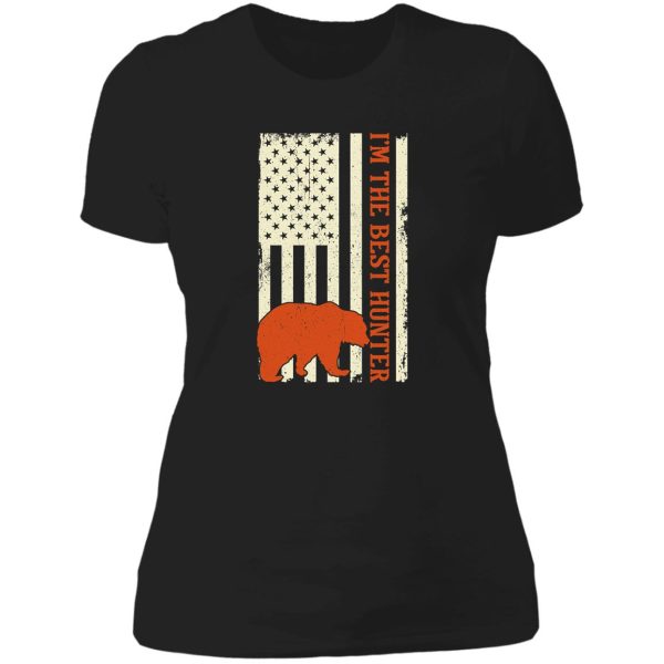 im the best hunter bear hunting lady t-shirt