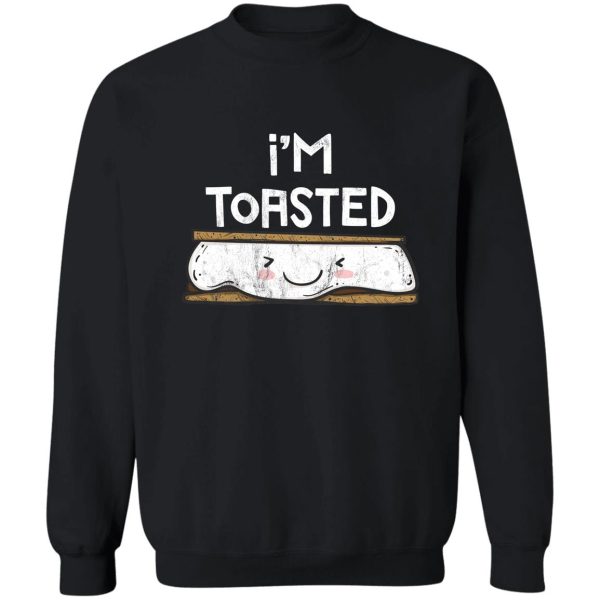 im toasted smore distressed camping sweatshirt