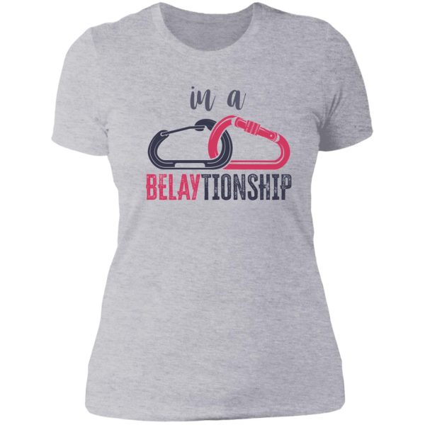 in a belaytionship lady t-shirt