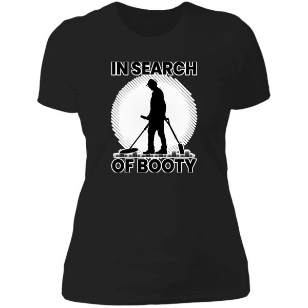 in search of booty funny metal hunting lady t-shirt