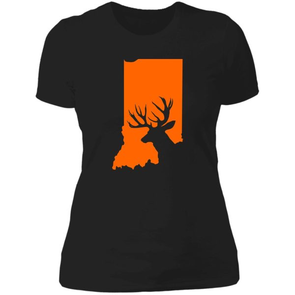 indiana deer lady t-shirt