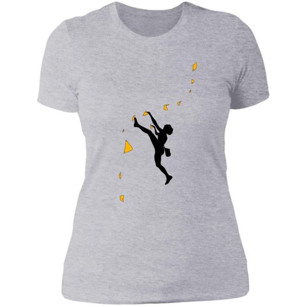 indoor climbing girl climbing lady t-shirt