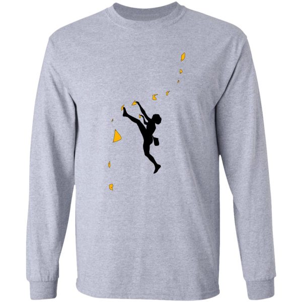 indoor climbing girl climbing long sleeve