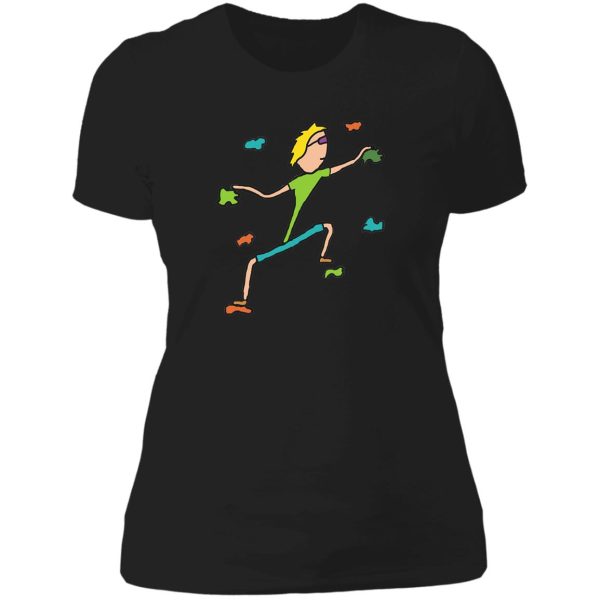 indoor climbing lady t-shirt