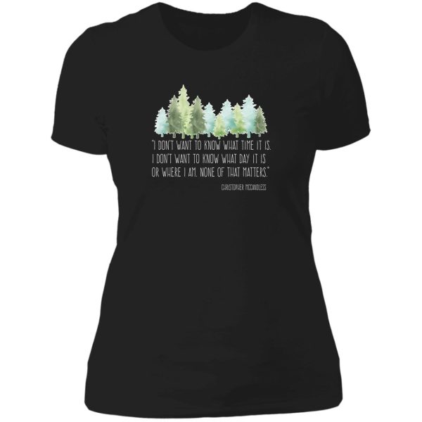 into the wild with christopher mccandless lady t-shirt