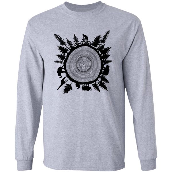 into the woods - tree ring long sleeve