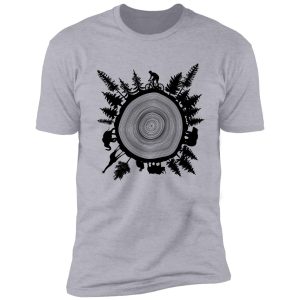 into the woods - tree ring shirt