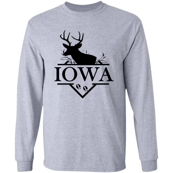 iowa-trophy buck-black long sleeve