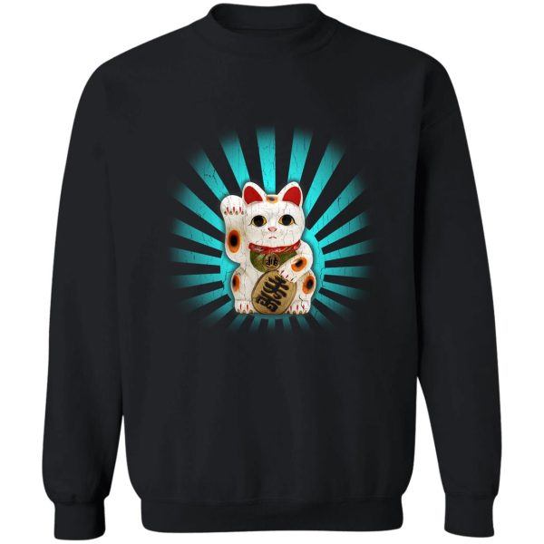 japanesechinese lucky cat (vintage distressed) sweatshirt